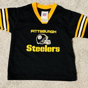 NFL Pittsburgh Steelers Boys V-Neck Short Sleeved Jersey, 24 Months, Like New!